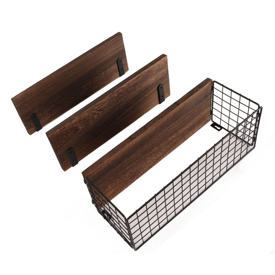 Aimo Wand-Schweberegale Candlenut Verstellbar Dunkelbraun B/T/H: 40 x 15 x 1,5 cm - Bild 2
