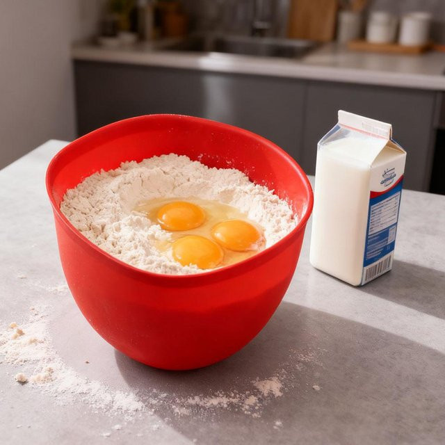 KITPIPI Silikon-Mixer-Schüsseleinlage für KitchenAid mit neigbarem Kopf, 5 Liter, Schwarz, Rot, Weiß - Bild 1