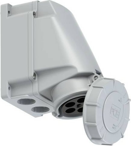 PC Electric Power Twist 135-1 CEE Wandsteckdose 63A 5polig grau IP67 bündig montiert - Bild 1
