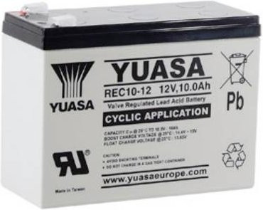 Yuasa REC10-12 Bleiakku 12V 10Ah Blei-Vlies AGM B/H/T: 15,1 x 11,2 x 6,5 cm - Bild 1
