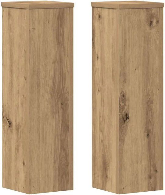 vidaXL Pflanzenständer 2er Set aus Holzwerkstoff in Artisan-Eiche, B/T/H: 17 x 17 x 60 cm - Bild 1