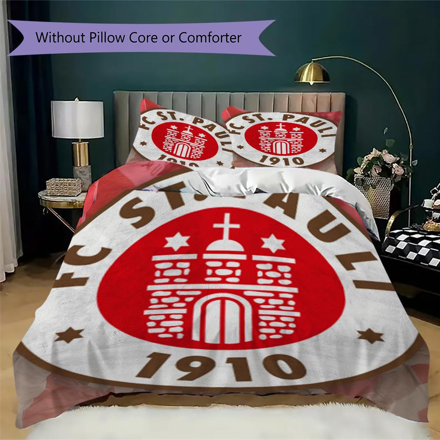 St. Pauli FC Muster Bettwäsche Steppset von wanghengyao mit Bettbezug und 2 Kissenbezügen, B/H: 200 x 220 cm - Bild 3