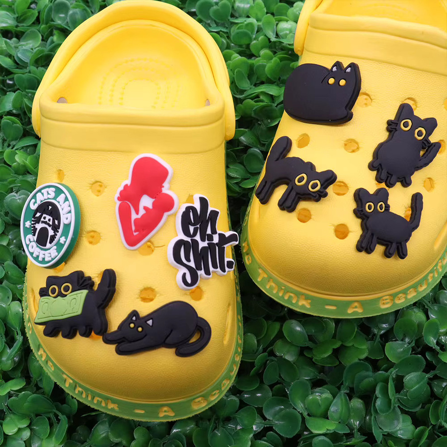 Happye&TiTi Schuh Charms, Schwarze Katze, Grüne Augen, Kinder, Frauen - Bild 3