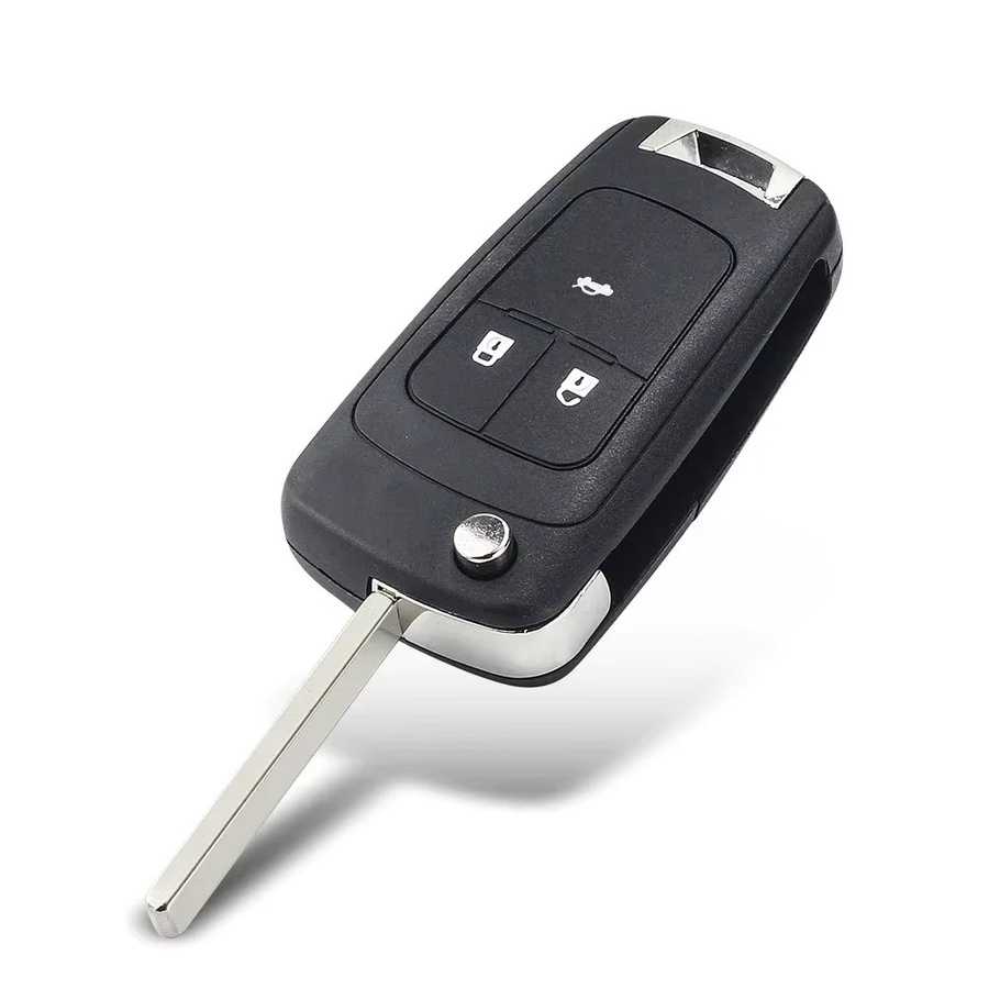 KEYYOU 5er Set Auto Schlüssel Gehäuse für Chevrolet Cavalier Aveo 2020, 2/3 Tasten Flip Klapp Fernbedienung Shell, Farbe: Schwarz - Bild 2