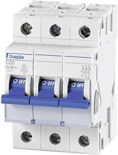 Doepke Leitungsschutzschalter DLS6H C10A 3-polig 10 A 6kA 230 V 400 V in Weiß - Bild 1
