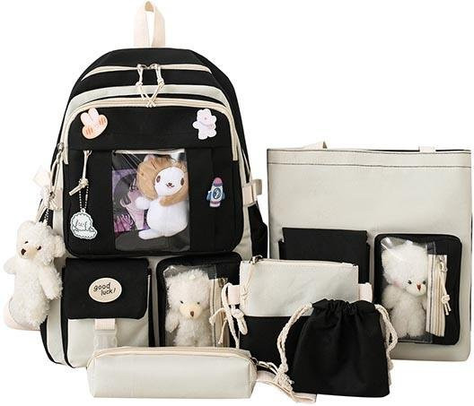 Dress U Up Fashion Kawaii Mädchen Rucksack Set mit Federmäppchen in Schwarz - Bild 1