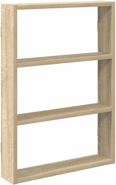vidaXL Wandregal Sonoma-Eiche aus Holzwerkstoff, Farbe: Braun, B/T/H: 60 x 43 x 9 cm - Bild 1