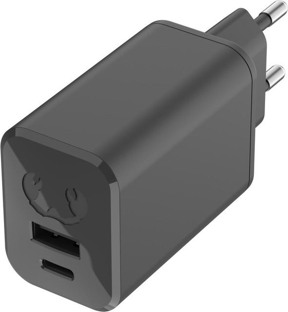Fresh N Rebel Mini GaN Ladegerät mit 65W Leistung, USB-C und USB-A, Storm Grey - Bild 1