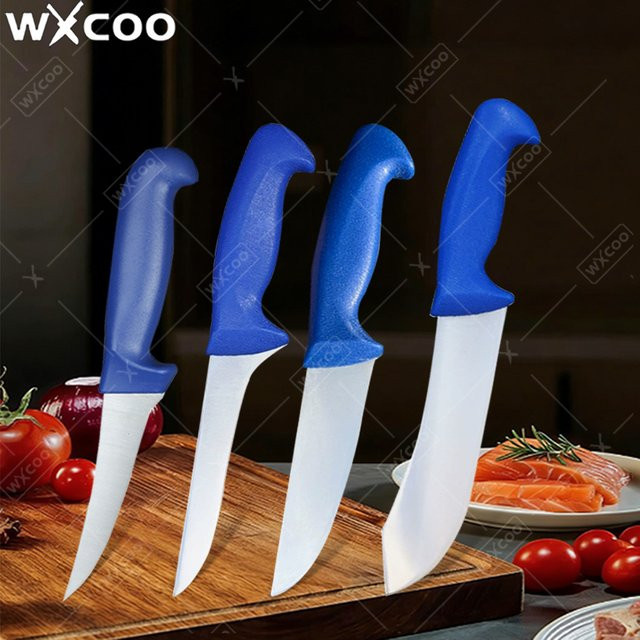 WXCOO Professionelles Ausbeinmesser aus handgeschmiedetem Edelstahl in Silber und Blau - Bild 1