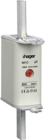 Hager NH-Sicherung LNH1080M 80A Set aus 3 Stück in Weiß - Bild 1
