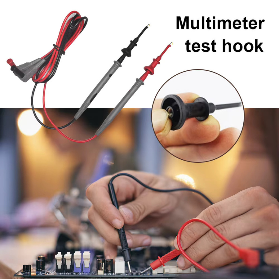 ALLOYSEED Multimeter Test-Sonden Set mit 4mm Bananensteckern und Teleskop-Federhaken für elektrische Messungen - Bild 3