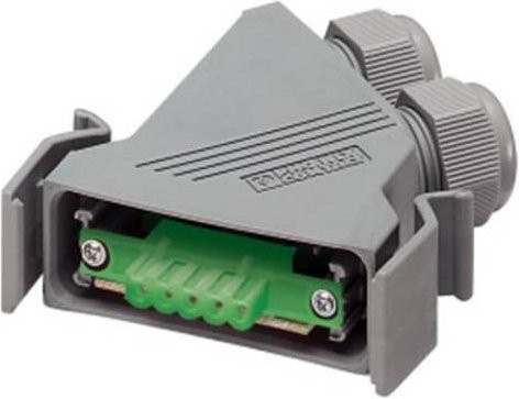 Phoenix Contact VS-25-DEVNET 1652240 D-SUB Stecker 180 Grad mit 5 Schrauben in Grau - Bild 1