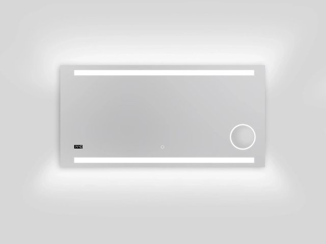 DSK Design LED-Lichtspiegel Conde in Silver mit Touch-Switch, Rechteckig, Breite: 120 cm, Höhe: 60 cm - Bild 1