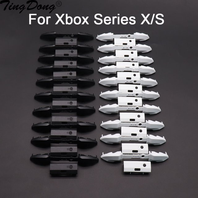 TingDong 10er Set RB LB Bumper-Tasten und Trigger-Umrandungen für Xbox Series S und Xbox Series X Controller in Schwarz und Weiß - Bild 1