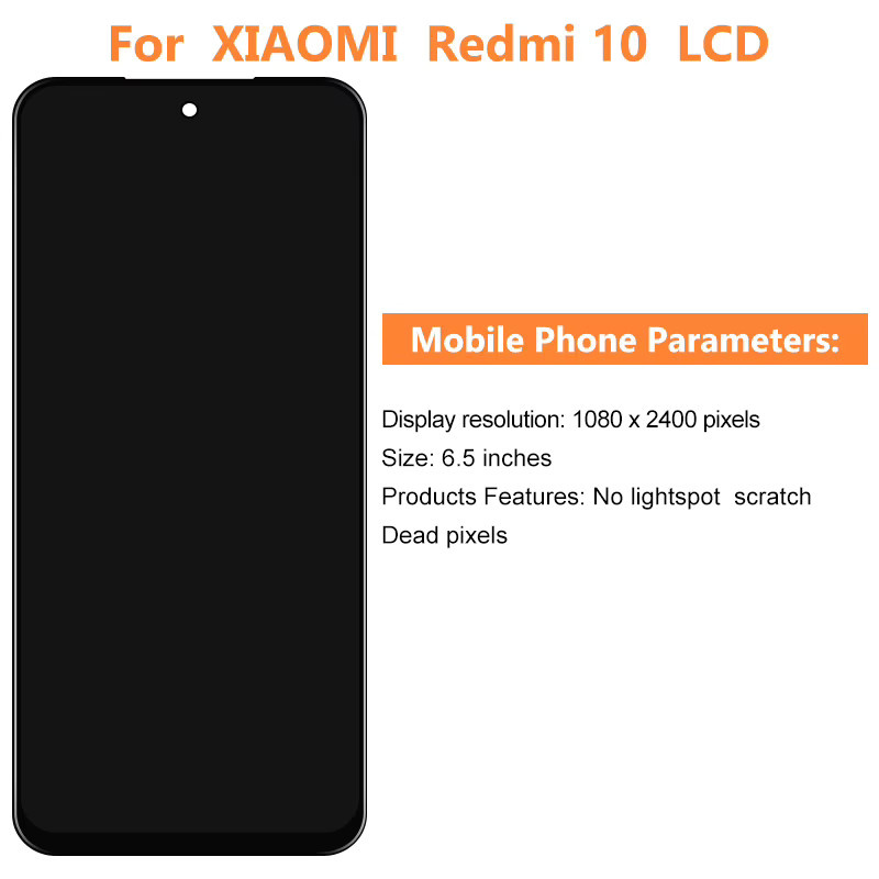 Xiaomi Redmi 10 LCD-Display Touchscreen Digitalisierer Ersatzteil Display-Baugruppe in Schwarz 6.5 Zoll - Bild 2