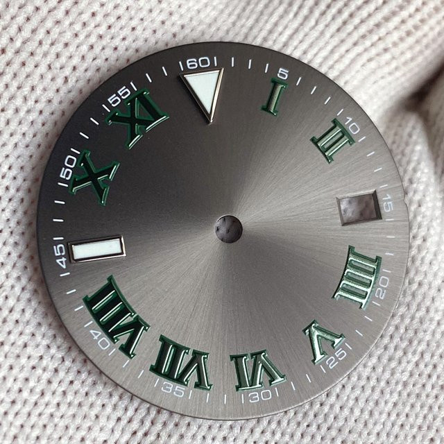 Tandorio Zifferblatt, Sunburst, 29 mm, grün, Automatik, NH35 NH36 - Bild 1