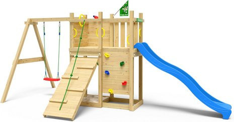 JUNGLE GYM Spielturm Cruiser in Blau und Grün, B: 240 cm, T: 471 cm, H: 232 cm - Bild 1
