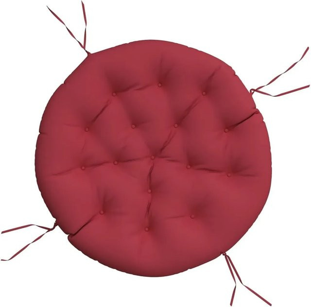 vidaXL Kissen Rund Rot aus Polyester, wasserabweisend und atmungsaktiv, Durchmesser: 100 cm, Höhe: 11 cm - Bild 1