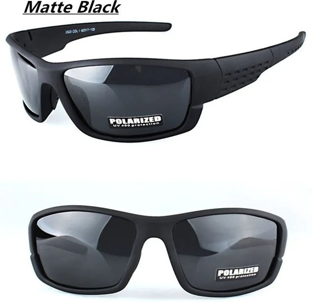 MDOD Sportsonnenbrille, Vollrand, Schwarz, Kunststoff, Unisex, polarisiert - Bild 1