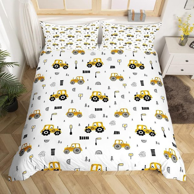 Paslu Bettwäscheset mit Cartoon-Fahrzeug-Motiv für Jungen und Teenager, Multicolor, B/H: 135 x 200 cm - Bild 1
