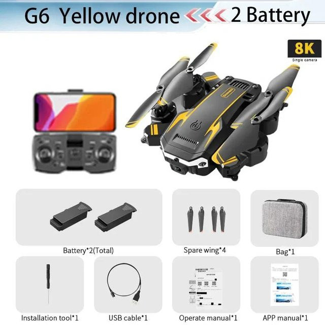 JJRC S6 Faltbare Quadrocopter-Drohne mit 8K HD-Kamera, FPV WIFI und Hindernisvermeidung in Schwarz - Bild 1