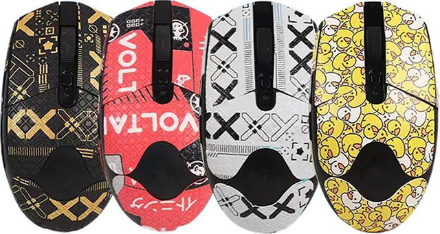SAFENH Maus-Griffband Set, rutschfeste Skate-Aufkleber für Logitech G304 und G102, multicolor - Bild 1