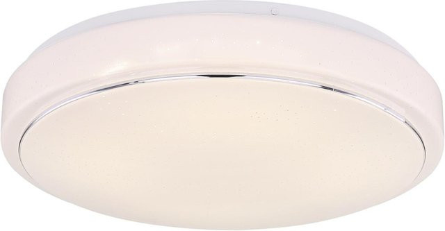 Globo LED-Deckenleuchte Kalle rund in Weiß und Chrom aus Metall und Acryl - Bild 1