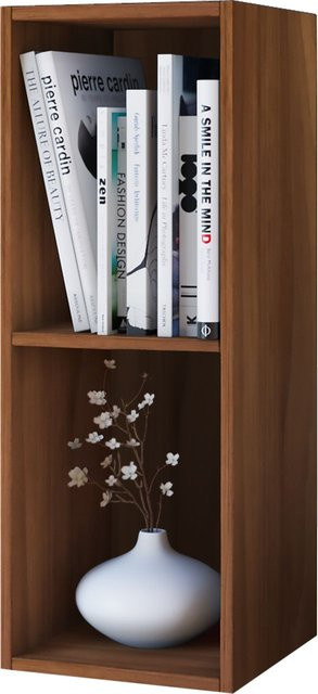 VCM CD/DVD-Sammelregal Mendas in Nussbaum Braun B/H/T: 30 x 72 x 34 cm - Bild 1