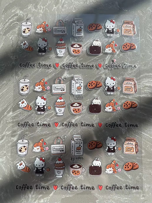 Sanrio Hello Kitty Kuromi PVC-Aufkleber, Wasserfest, DIY Aufkleber - Bild 1
