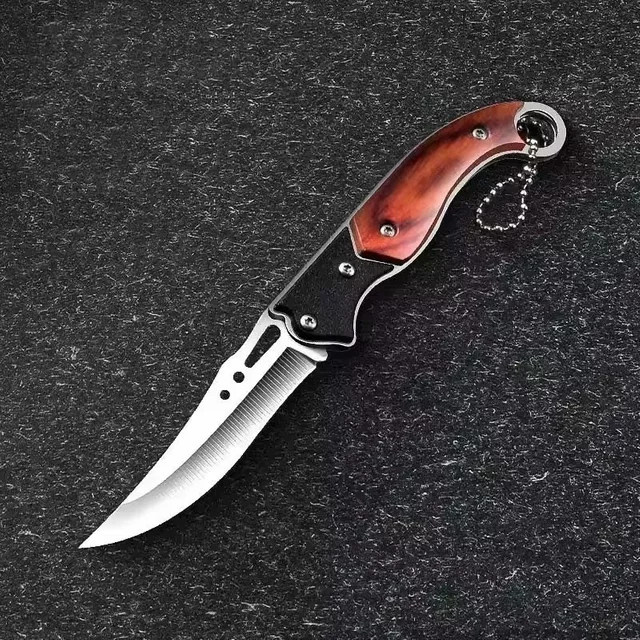 BAFENGS Tragbares Taschenklappmesser aus Metall für Outdoor und Überleben mit Schlüsselanhänger - Bild 1