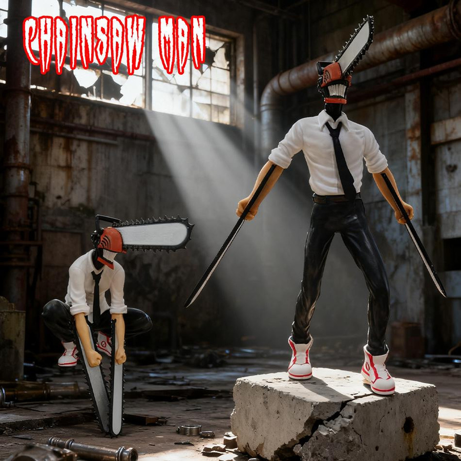 Chainsaw Man Denji und Power Anime Actionfigur von Fashnics in Multicolor aus PVC - Bild 6