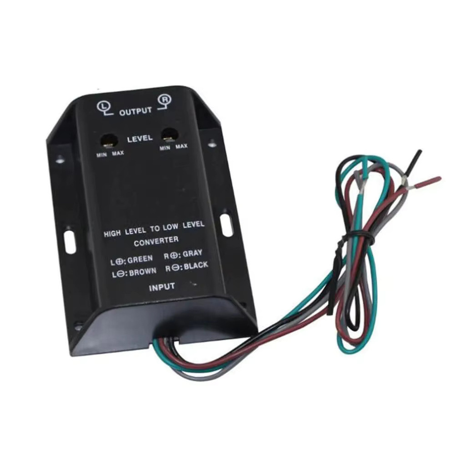 Icreative Audio-Konverter RCA-Lautsprecher-Adapter für Audi A3/A4 in Schwarz mit High-to-Low Ausgang und Bass-Adapter - Bild 2