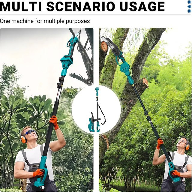 Drillpro 2-in-1 Bürstenlose Elektrische Kettensäge und Hochastsäge für Makita LXT Akkus - Bild 1