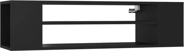 vidaXL TV-Hängeschrank Schwarz aus Holzwerkstoff B/T/H: 100 x 30 x 26,5 cm - Bild 1