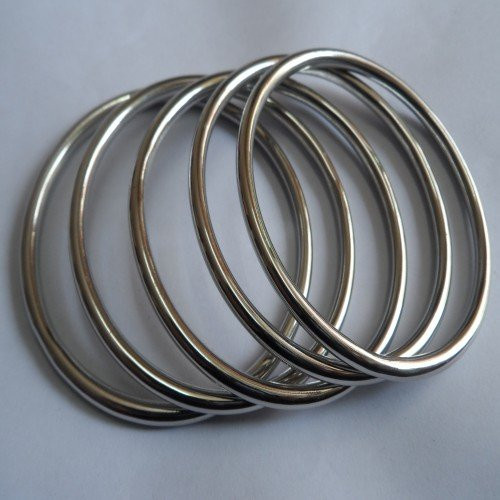 GNAYY Armband, 5 Stück Manschetten-Armreifen, Edelstahl, Silber - Bild 1