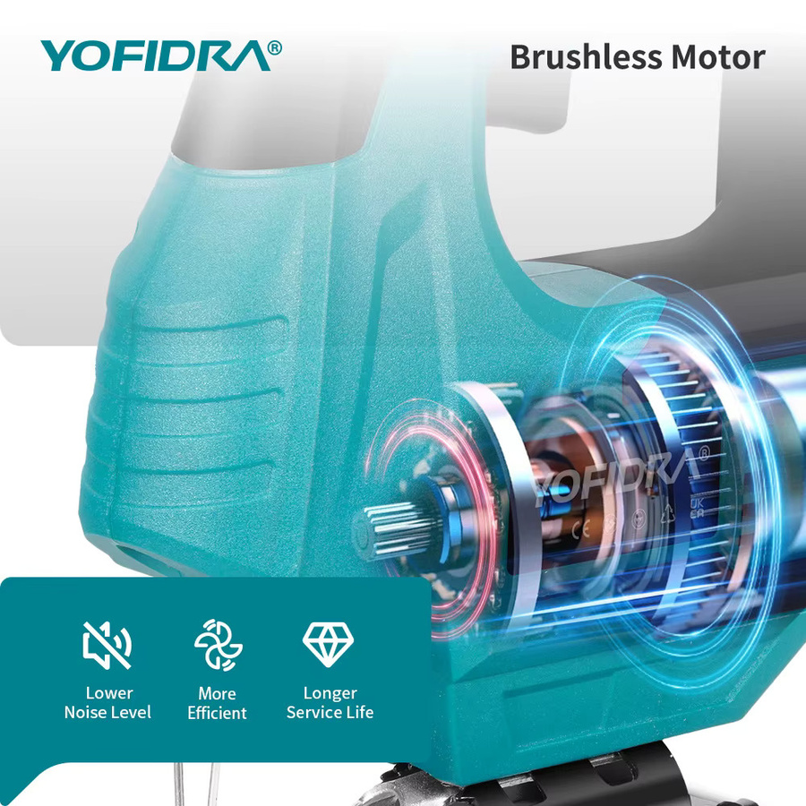 YOFIDRA Bürstenlose elektrische Stichsäge mit 3800 RPM, Infrarot-Laser und 12 Sägeblättern, kabellose Kurvensäge für Makita 21V Akku - Bild 5