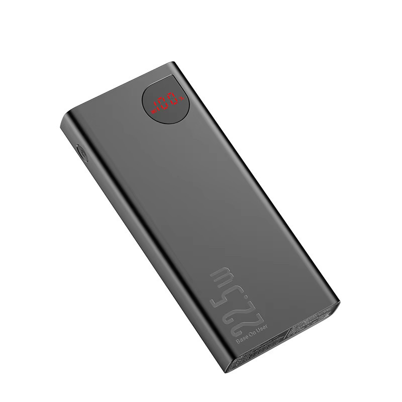 Baseus Adaman Powerbank 10000mAh mit 22,5W Schnellladung, USB-C und 2x USB-A, Schwarz - Bild 6