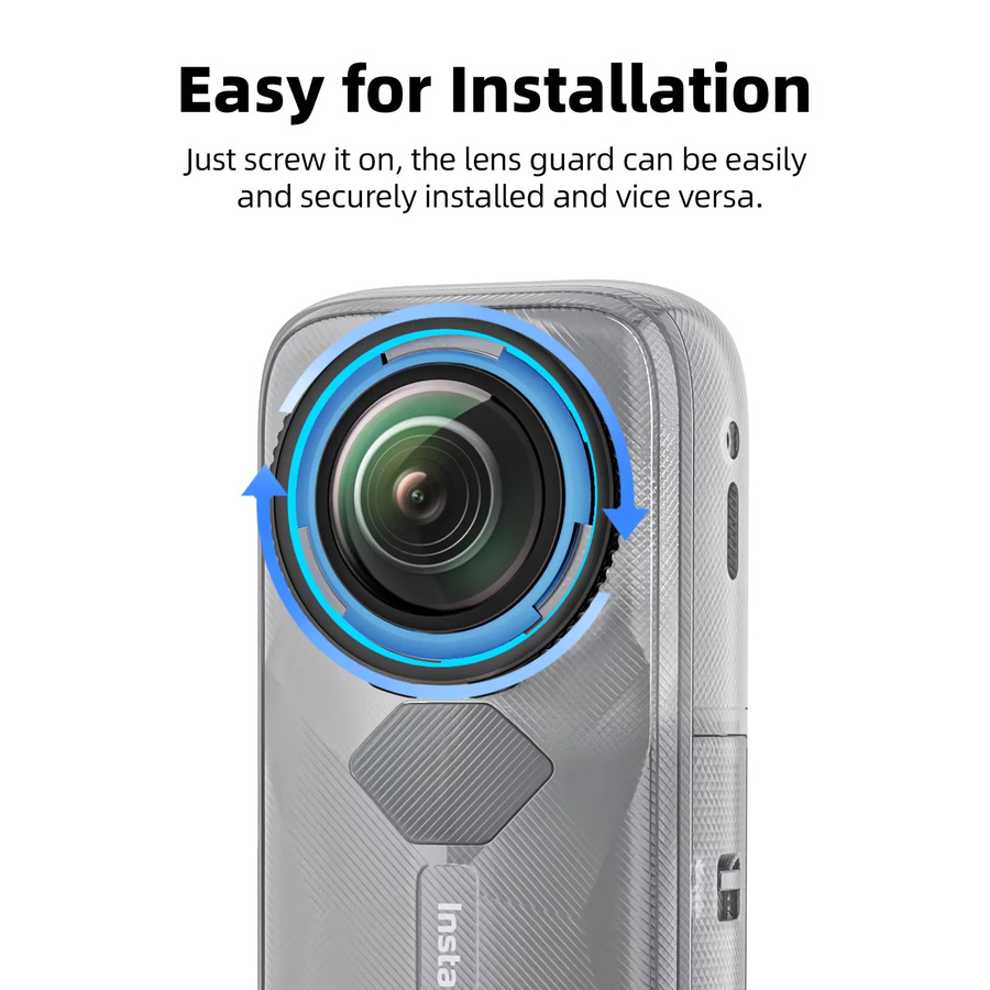 aMagisn Objektivschutz für Insta360 X5, kratzfestes Glas-Objektivschutz-Set in Transparent, Zubehör für Insta360 X5 - Bild 3