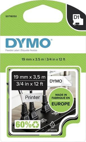 DYMO D1 Industrie-Schriftband für LabelManager und LabelWriter, Schwarz auf Weiß, Breite: 19 mm, Länge: 3,5 m - Bild 2