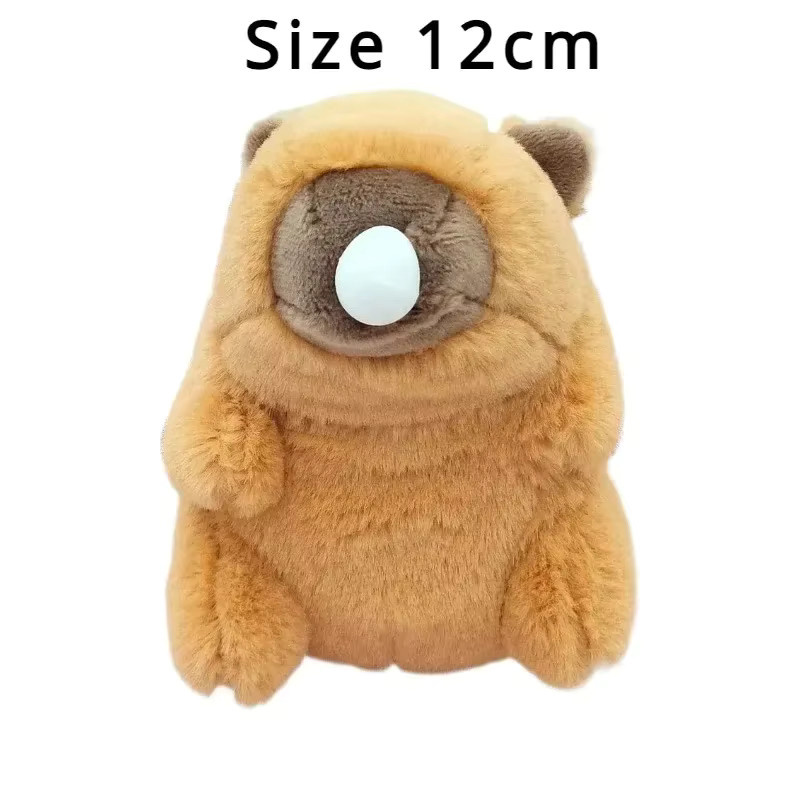 Capybara Plüsch Schlüsselbund, Braun, Plüsch / Textil - Bild 4