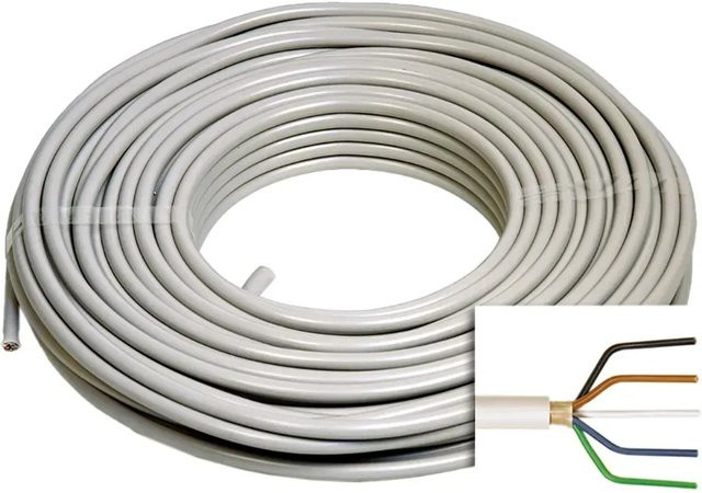 Emskabel Feuchtraumleitung NYM-J 5 x 1,5 mm² in Grau, 100 m - Bild 1