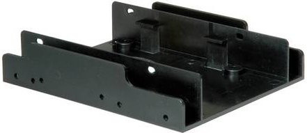 Roline Montageadapter 3,5 Zoll Rahmen für 2x 2,5 Zoll HDD in Schwarz - Bild 1