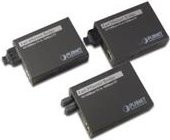PLANET FT-802 Ethernet Wandler 10/100Base T zu 100Base FX mit SC Multi-Mode Anschluss in Schwarz - Bild 1