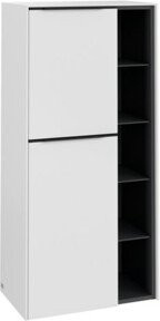 Villeroy & Boch Mittelschrank Subway 3.0 in Weiß mit Glastüren für dein Badezimmer, B/H/T: 57,4 x 120 x 36,2 cm - Bild 1