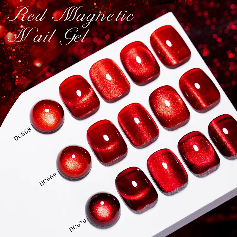 Red Cat Magnetischer Gel-Nagellack, 7 ml, Rot, Glänzend - Bild 6