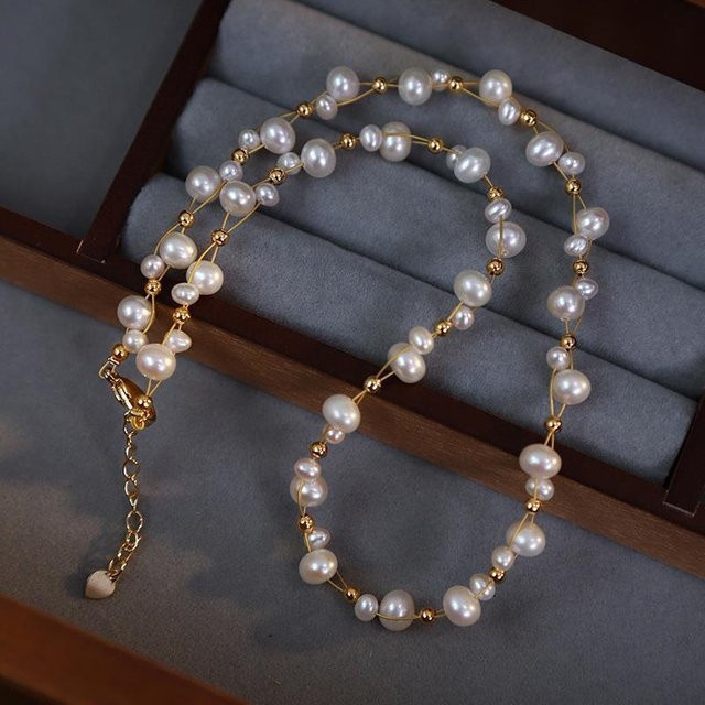 V-best Halskette, 14K Gold Gefüllt, Perle, Damen - Bild 1