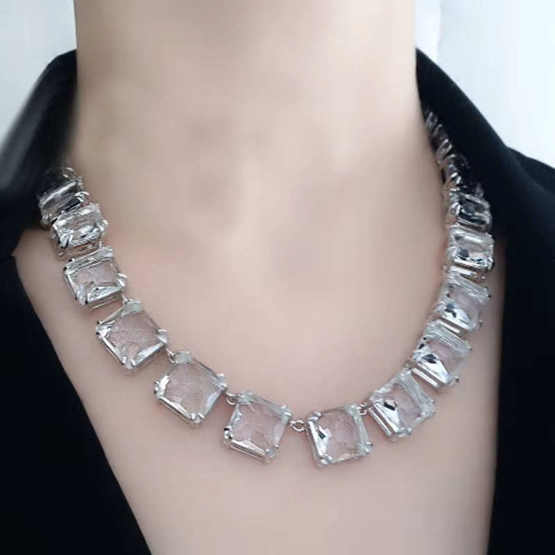 Schmuckset Damen, Silber, Zirkonia, Kristall, Halskette, Armband, Ohrringe - Bild 3