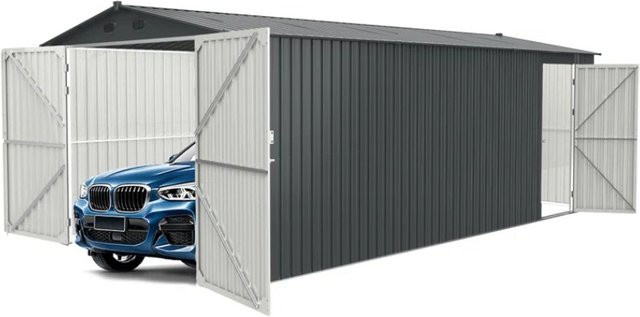 Mehrzweck Aufbewahrungsschuppen aus Metall für Gartenwerkzeuge und Terrassenmöbel, B/T/H: 200 x 186 x 0 cm - Bild 1