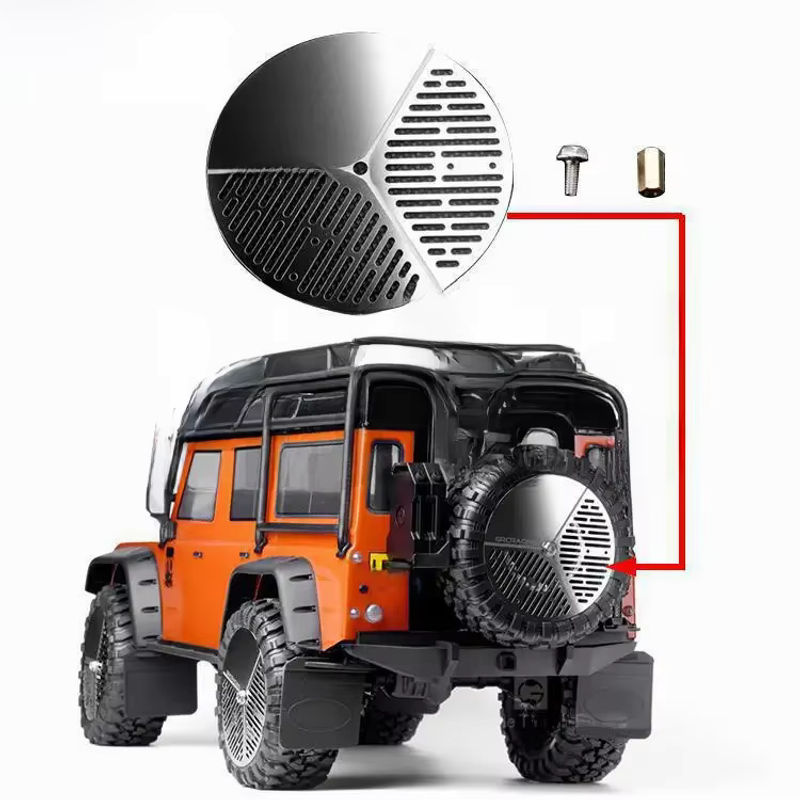 AJRC Rc Car Stainless Steel Spare Tires Cover 1:10 Zubehör - Bild 2