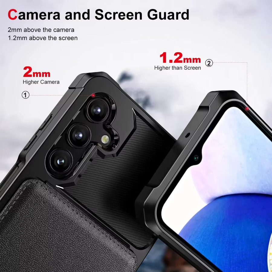 Samsung Kartenfach-Brieftaschenhülle mit Ständer in Schwarz für Galaxy S26 S25 S24 S23 S22 S21 Ultra Plus A57 A37 A56 A36 A26 A55 A35 A54 A34 Cover - Bild 2